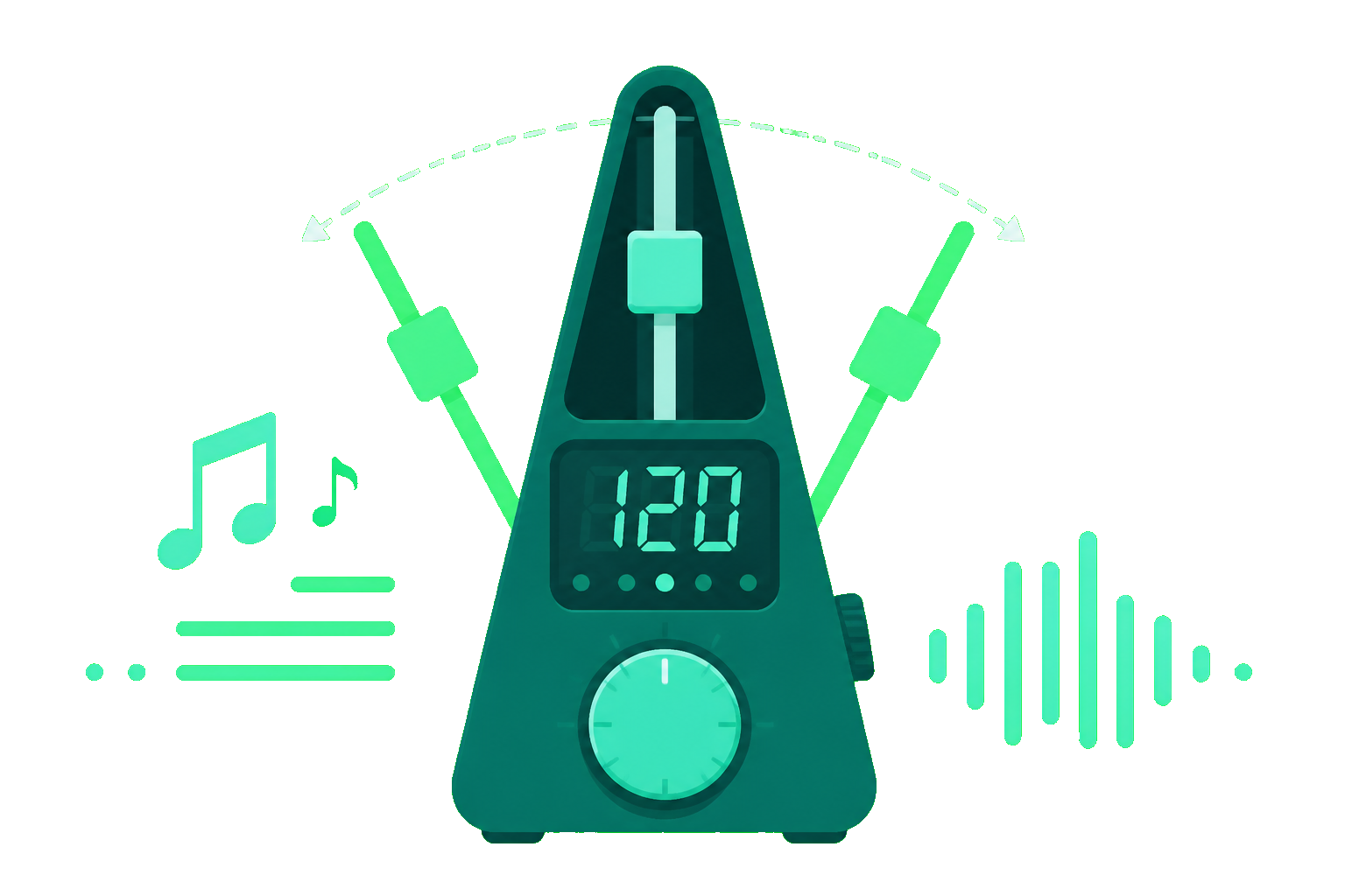TempoMate: Metronome precise tempo control illustration
