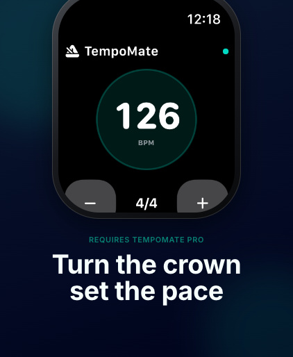 TempoMate: Metronome Apple Watch time signature and tempo adjustment